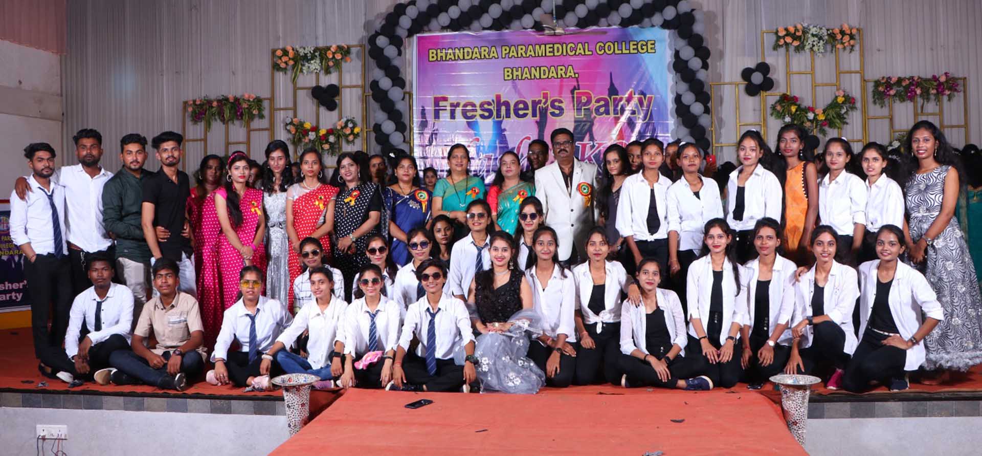 Bhandara Paramedical College freshers party